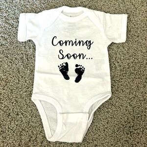 New! Coming soon baby onesies